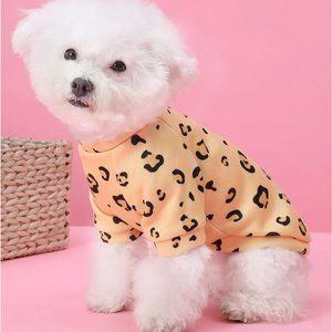 NWOT Small Yellow Leopard Dog Sweatshirt